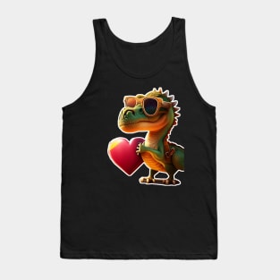 The Heart-Stealing T-Rex Valentine's Day Tee Tank Top